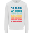 42nd Birthday 42 Year Old Mens Sweatshirt Jumper White