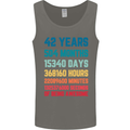 42nd Birthday 42 Year Old Mens Vest Tank Top Charcoal