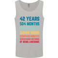42nd Birthday 42 Year Old Mens Vest Tank Top Sports Grey