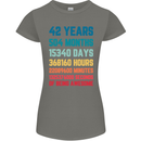 42nd Birthday 42 Year Old Womens Petite Cut T-Shirt Charcoal