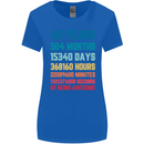 42nd Birthday 42 Year Old Womens Wider Cut T-Shirt Royal Blue