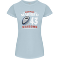 43 Year Wedding Anniversary 43rd Rugby Womens Petite Cut T-Shirt Light Blue