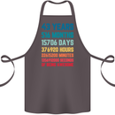 43rd Birthday 43 Year Old Cotton Apron 100% Organic Dark Grey