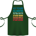 43rd Birthday 43 Year Old Cotton Apron 100% Organic Forest Green