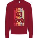 43rd Birthday 43 Year Old Level Up Gamming Mens Sweatshirt Jumper Red