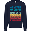 43rd Birthday 43 Year Old Mens Sweatshirt Jumper Navy Blue