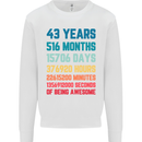 43rd Birthday 43 Year Old Mens Sweatshirt Jumper White