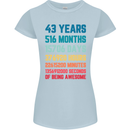 43rd Birthday 43 Year Old Womens Petite Cut T-Shirt Light Blue