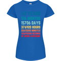 43rd Birthday 43 Year Old Womens Petite Cut T-Shirt Royal Blue