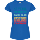 43rd Birthday 43 Year Old Womens Petite Cut T-Shirt Royal Blue