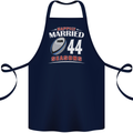 44 Year Wedding Anniversary 44th Rugby Cotton Apron 100% Organic Navy Blue