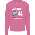 44 Year Wedding Anniversary 44th Rugby Mens Sweatshirt Jumper Azalea
