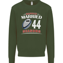 44 Year Wedding Anniversary 44th Rugby Mens Sweatshirt Jumper Forest Green