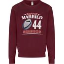 44 Year Wedding Anniversary 44th Rugby Mens Sweatshirt Jumper Maroon