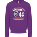 44 Year Wedding Anniversary 44th Rugby Mens Sweatshirt Jumper Purple