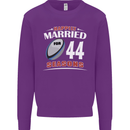 44 Year Wedding Anniversary 44th Rugby Mens Sweatshirt Jumper Purple