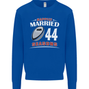44 Year Wedding Anniversary 44th Rugby Mens Sweatshirt Jumper Royal Blue
