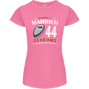 44 Year Wedding Anniversary 44th Rugby Womens Petite Cut T-Shirt Azalea