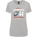 44 Year Wedding Anniversary 44th Rugby Womens Wider Cut T-Shirt Sports Grey