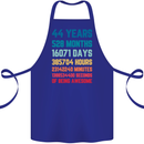 44th Birthday 44 Year Old Cotton Apron 100% Organic Royal Blue