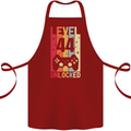 44th Birthday 44 Year Old Level Up Gamming Cotton Apron 100% Organic Maroon