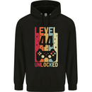 44th Birthday 44 Year Old Level Up Gamming Mens 80% Cotton Hoodie Black