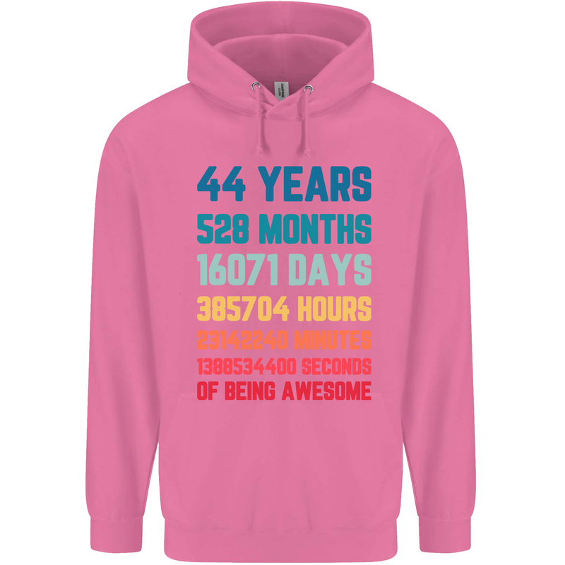 44th Birthday 44 Year Old Mens 80% Cotton Hoodie Azelea