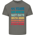 44th Birthday 44 Year Old Mens Cotton T-Shirt Tee Top Charcoal