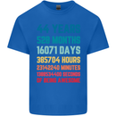 44th Birthday 44 Year Old Mens Cotton T-Shirt Tee Top Royal Blue