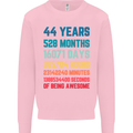 44th Birthday 44 Year Old Mens Sweatshirt Jumper Light Pink