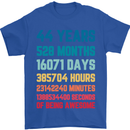 44th Birthday 44 Year Old Mens T-Shirt 100% Cotton Royal Blue