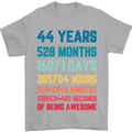 44th Birthday 44 Year Old Mens T-Shirt 100% Cotton Sports Grey