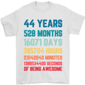 44th Birthday 44 Year Old Mens T-Shirt 100% Cotton White