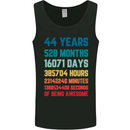 44th Birthday 44 Year Old Mens Vest Tank Top Black