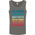 44th Birthday 44 Year Old Mens Vest Tank Top Charcoal