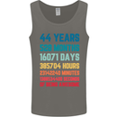 44th Birthday 44 Year Old Mens Vest Tank Top Charcoal