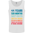 44th Birthday 44 Year Old Mens Vest Tank Top White
