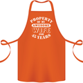 45 Year Wedding Anniversary 45th Funny Wife Cotton Apron 100% Organic Orange