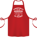 45 Year Wedding Anniversary 45th Funny Wife Cotton Apron 100% Organic Red