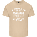 45 Year Wedding Anniversary 45th Funny Wife Mens Cotton T-Shirt Tee Top Sand