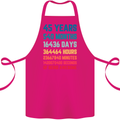 45th Birthday 45 Year Old Cotton Apron 100% Organic Pink