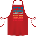 45th Birthday 45 Year Old Cotton Apron 100% Organic Red