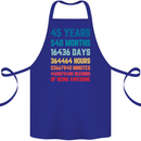 45th Birthday 45 Year Old Cotton Apron 100% Organic Royal Blue
