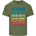 45th Birthday 45 Year Old Mens Cotton T-Shirt Tee Top Military Green