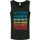 45th Birthday 45 Year Old Mens Vest Tank Top Black