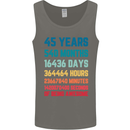 45th Birthday 45 Year Old Mens Vest Tank Top Charcoal