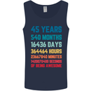 45th Birthday 45 Year Old Mens Vest Tank Top Navy Blue
