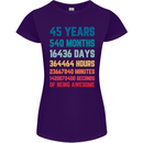45th Birthday 45 Year Old Womens Petite Cut T-Shirt Purple