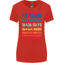 45th Birthday 45 Year Old Womens Wider Cut T-Shirt Red