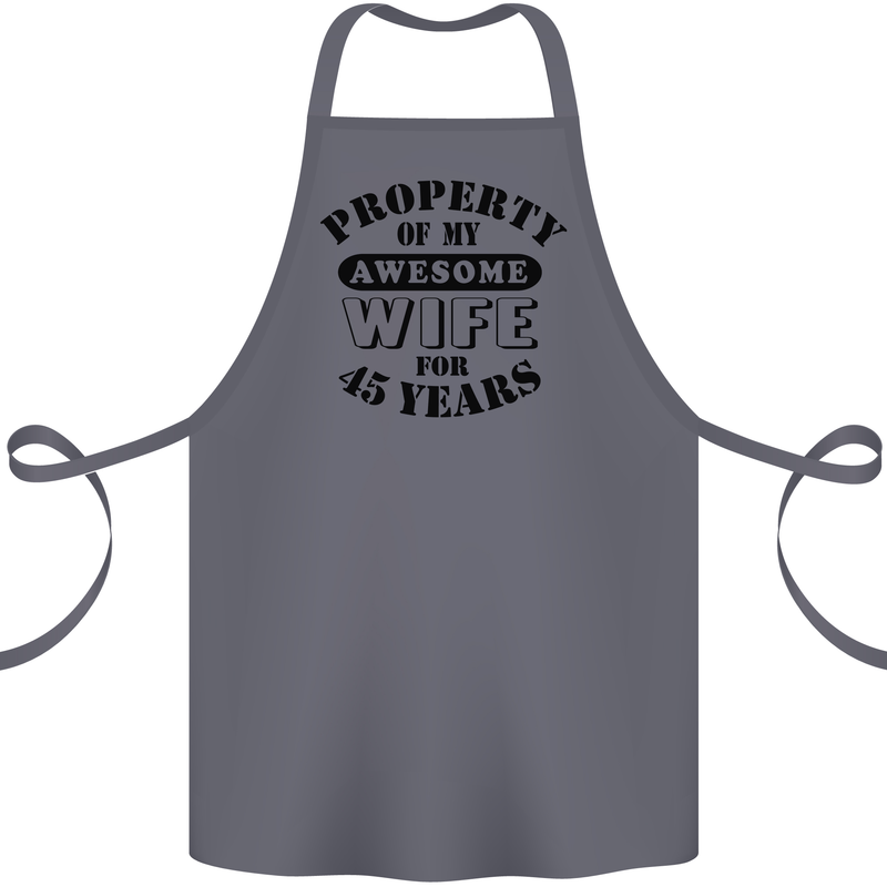 45th Wedding Anniversary 45 Year Funny Wife Cotton Apron 100% Organic Steel